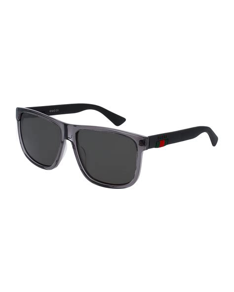 square acetate and metal sunglasses gucci|are gucci sunglasses polarized.